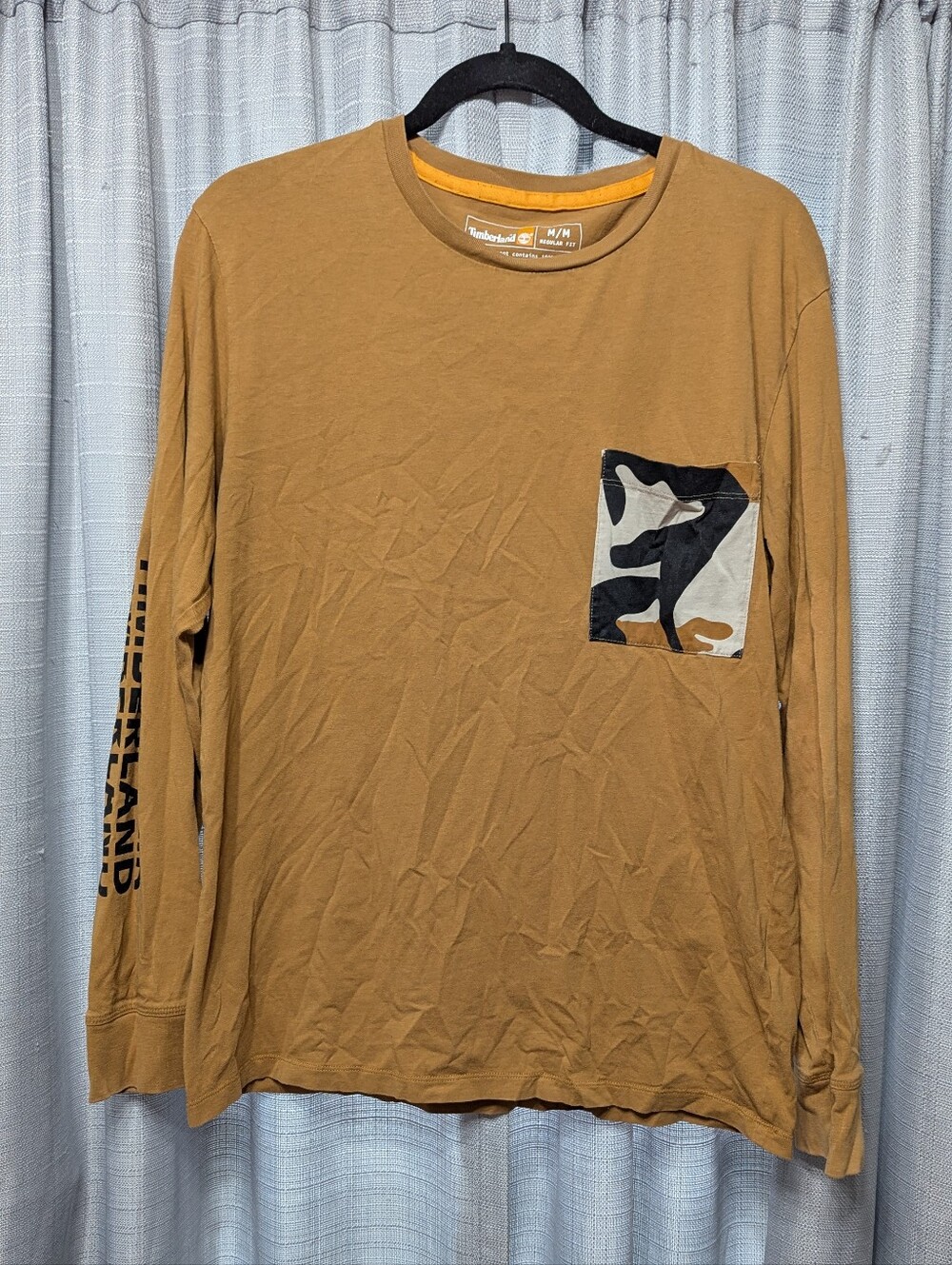 Timberland Men's Long-Sleeve Pocket Tee Camo Pocket